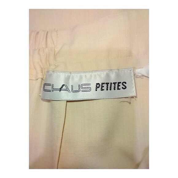 Josephine Chaus Yellow Pencil Skirt Size 4P Lined Linen Feel Career Cocktail - Picture 4 of 7